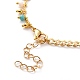 Pulseras de eslabones de perlas keshi de perlas barrocas naturales BJEW-JB05803-05-3
