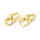 Brass Double Interlocking Oval Dangle Hoop Earrings for Women EJEW-E275-05G-2