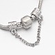 Kronenlegierung Rhinestone-Emaille Europäischen Perlen Armbänder BJEW-I182-02C-4