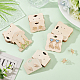 FINGERINSPIRE 24 pcs Wooden Earring Display Cards with Hanging Hole 4 Style 2/4 Holes Ear Studs Display Cards Rectangle Bracelets Hair Rope Organizer Cards Jewelry Tags for Retail Stores DIY-WH0320-20C-5