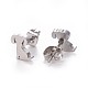 304 Stainless Steel Puppy Stud Earrings EJEW-F227-05P-2