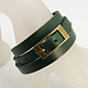 Leather Triple Wrap Bracelets BJEW-C300-5-3