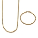 304 chaînes de corde en acier inoxydable bracelets et colliers ensembles de bijoux SJEW-I206-03A-G-3