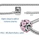 Pandahall elite 304 bracciale con ciondoli in acciaio inossidabile per la creazione di gioielli con ciondoli in stile europeo STAS-PH0006-02B-2