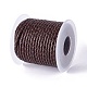 編み紐  革のアクセサリーコード  ジュエリーDIY製版材料  スプールで  ココナッツブラウン  3.3mm  10ヤード/ロール WL-I005-A09-2