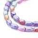 Mèches de perles de verre craquelé peintes au four opaque EGLA-S174-21I-3