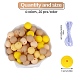 80Pcs 4 Style Round Silicone Focal Beads SIL-SZ0001-22F-2