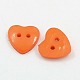 Acrylic Heart Buttons X-BUTT-E071-B-04-2