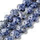 Perles de jaspe tache bleue naturelle G-K357-C03-01-1