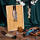 天然石チップ ペンダント デコレーション  鉄の魔女の鐘とナイロンゴム紐の吊り下げ装飾  230mm  4色  1pc /カラー  4個/セット HJEW-AB00534-5