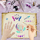 CRASPIRE Moon Phase Crystal Rubber Stamp Magic Hands Star Vintage Clear Transparent Silicone Seals Stamp for Journaling Card Making DIY Scrapbooking Handmade Photo Album Notebook Decor Halloween DIY-WH0439-0089-4