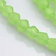 Faceted Bicone Imitation Jade Glass Beads Strands EGLA-P017-02-3