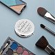 CREATCABIN Beautiful Compact Mirror Keep Shining Stainless Steel Encouraging Personalized Mini Makeup Pocket Travel Engraved Mirrors Silver for Friends Family Graduation Birthday New Year Gifts DIY-WH0245-018-6