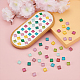 SUPERFINDINGS 282pcs Square Glitter Glass Mosaic Tiles Cabochons Shine Crystal Mosaic Glass Pieces Bulk Assorted for Home Decoration or DIY Crafts GLAA-FH0001-01C-8