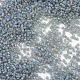 Mgb松野ガラスビーズ  日本製シードビーズ  15/0つの透明な艶消しab色ガラス丸い穴のシードビーズ  色の虹  ライトグレー  1.5x1mm  穴：0.5mm  約6000個/20g SEED-X0053-1.5mm-26FAB-2
