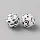Печатные силиконовые фокальные бусины SIL-WH0003-14-1