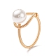 Anello da dito con perline di perle di conchiglia RJEW-TA00048-1