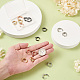 Fashewelry 8 par 4 colores anillo pendientes de aro de latón EJEW-FW0001-01-4