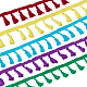 Chgcraft 5 rollos 5 colores cintas de borla de algodón OCOR-CA0001-13-1