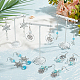 SUNNYCLUE 1 Box DIY 10 Pairs Christmas Charms Earrings Making Kit Antique Silver Snowflake Charms Winter Blue Faceted Glass Beads Linking Rings Dangle Earring Hooks for Jewelry Making Kits Adult DIY-SC0022-76-4