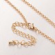 Eco-Friendly Brass Necklaces NJEW-J025-01G-3