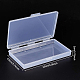 BENECREAT 8 Pack 6x3.5x0.8 Inch Rectangle Clear Plastic Storage Box with Double Hinged Lids for Photo CON-BC0006-06C-2