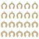 Superfindings 20 pz 2 strass in lega di stile charms charms a ferro di cavallo pendente di cristallo pendenti a forma di arco per la collana braccialetto orecchino creazione di gioielli fai da te FIND-FH0006-66-1