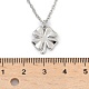 Ожерелья с подвесками из нержавеющей стали 304 с клевером NJEW-M109-01P-5