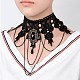 Gothic Retro Hollow Lace Flower Collar Necklaces NJEW-JL129-3