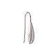 Rhodium Plated 925 Sterling Silver Earring Hooks STER-F033-42P-5