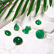 Mega pet 6pcs 6 style pendentifs en agate oynx vert naturel G-MP0001-02-5