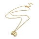 Латунное ожерелье с подвеской в виде заглавной буквы NJEW-A015-21G-M-2