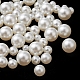 300 pièces 6 tailles abs en plastique imitation perle perles rondes MACR-YW0002-67-2