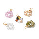 Cubic Zirconia Beads Pendant PALLOY-JF00906-1