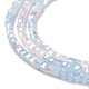 Gradient Color Electroplate Glass Bead Strands GLAA-E042-05-B04-4