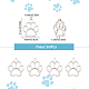 SUNNYCLUE 1 Box 30Pcs Paw Charms Paw Cat Charm Stainless Steel Paw Print Charms Adorable Hollow Charm Pets Animal Footprint Charm for Jewelry Making Charms DIY Craft Bracelets Necklace Earrings STAS-SC0004-96-2