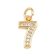 Латунные микропаве прозрачные кубические циркониевые подвески KK-G544-04G-07-1
