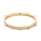 Brass Micro Pave Clear Cubic Zirconia Bangles BJEW-A116-02G-2