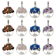 SUPERFINDINGS 32Pcs 4 Style Life Tree Pendant Charms Gemstone Chakra Crystal Quartz Pendants Flat Round with Tree Healing Charm for Jewelry Making G-FH0001-48-1