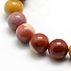 Chapelets de perles en mokaite naturel rondes G-P062-65-3