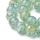 Two Tone Crackle Glass Beads Strands GLAA-F098-03E-22-3