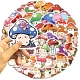 50Pcs Cute Mushroom PVC Waterproof Sticker Labels STIC-PW0024-09-4