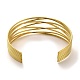 Bracelet manchette doré 304 en acier inoxydable pour femme BJEW-C050-02C-G-3