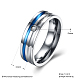 Valentine's Day Titanium Steel Cubic Zirconia Finger Ring RJEW-BB18930-10-3