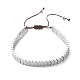 3Pcs 3 Color Arrow Shape Synthetic Hematite Braided Bead Bracelets Set BJEW-JB07502-5
