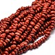 Natural Red Jasper Chip Beads Strands G-E271-124-1