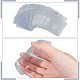 Fingerinspire 200pcs Plastik Haarschleife Karten Haarschleife Displaykarten für Clips Rechteck (klare Farbe) CDIS-FG0001-03-8