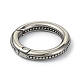 Tibetan Style 316 Surgical Stainless Steel Spring Gate Rings STAS-E191-02AS-2