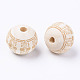 Unfinished Natural Wood European Beads WOOD-S057-022B-2