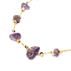 Natural Amethyst Chip Beaded Necklace for Girl Women NJEW-JN03708-01-4
